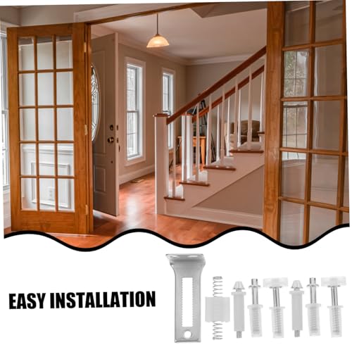 Luxshiny pivotes para puertas corredizas y plegables en acero inoxidable, kit fuerte para hogar miniatura 6