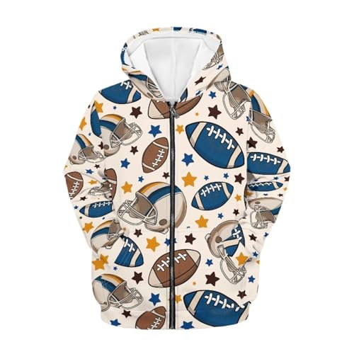 Image of Biyejit Kids Novelty 3D Graphic Printed Hooded Sweatshirt Boys Girls Zip Up Hoodies Age 6-16 Years