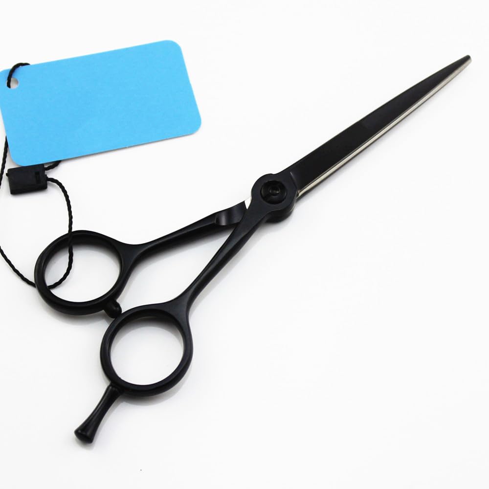 Tijeras de corte de pelo, 5 pulgadas Profesional Japón 440C Tijeras de Acero Negro Corte de Pelo Tijeras de Corte de Pelo de Barbería Makas Tijeras de Corte de Pelo Tijeras de Peluquería