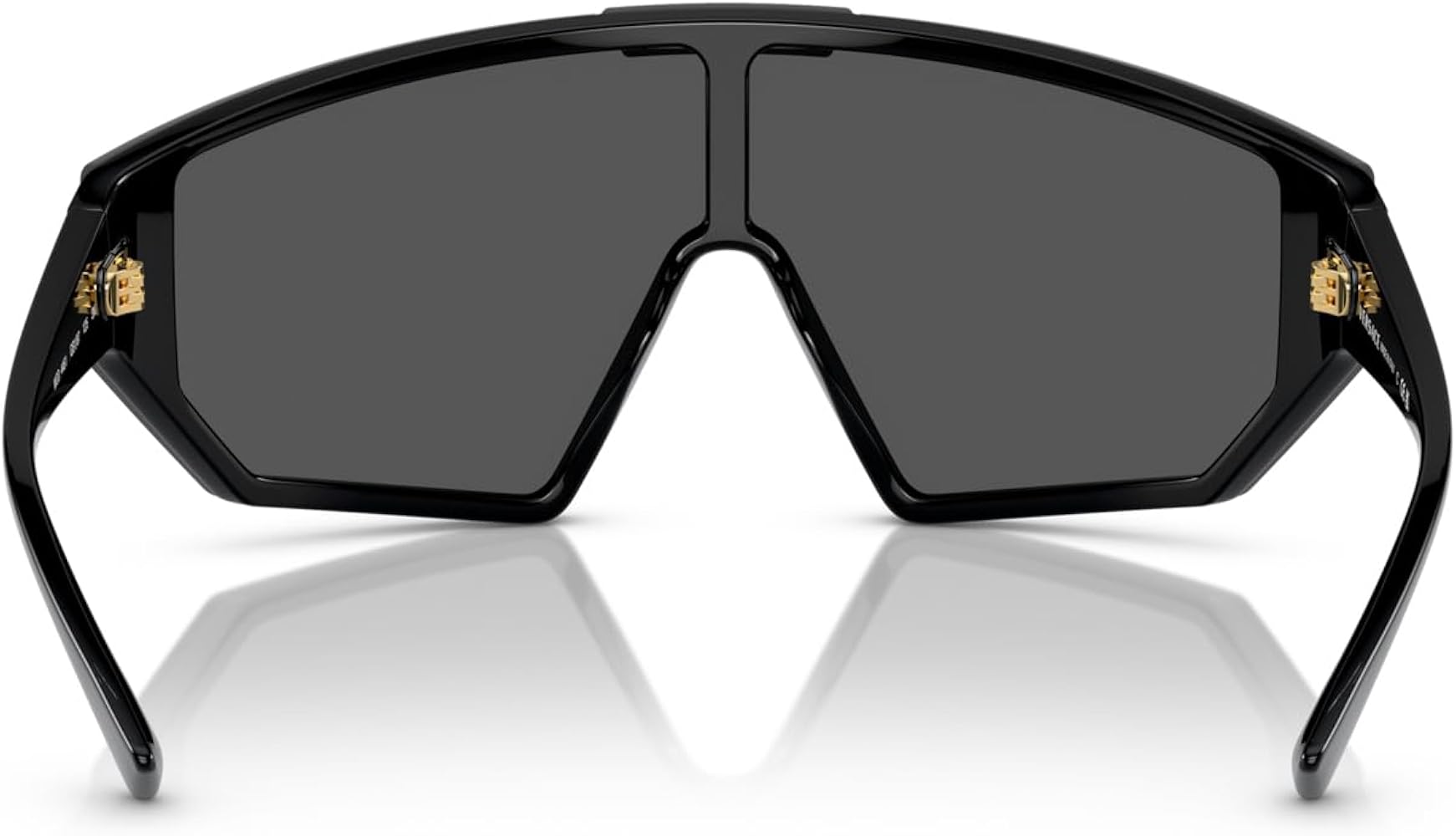 Versace VE 4461 GB1/87 Black Plastic Shield Sunglasses Grey Lens
