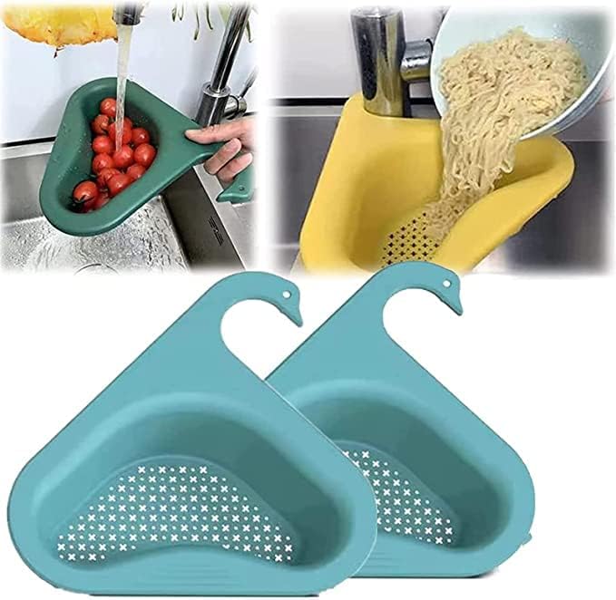 Swan Drain Rack Strainer Multifunctional Kitchen Triangular Sink Filter(Pack of 2), Household Swan Drain Basket for Kitchen Sink, Sink Corner Food Catcher Kitchen Sink Strainer Basket Multi Color (B0CQKBN9HT) Amazon Price History, Amazon Price Tracker