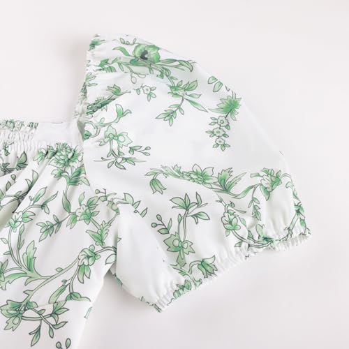 Image of Scarlet Darkness Summer Spring Split Floral Corset Midi Dress with Pockets | Floral dress with elastic sleeves, tie square neck, smocked back, 3 boned waist, left zip, side pockets, front thigh slit