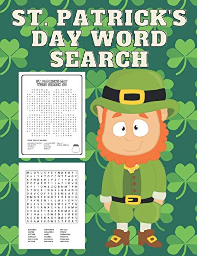St. Patrick's Day Word Search: Fun 20 Word Search Puzzle Book for kids Age 4-12