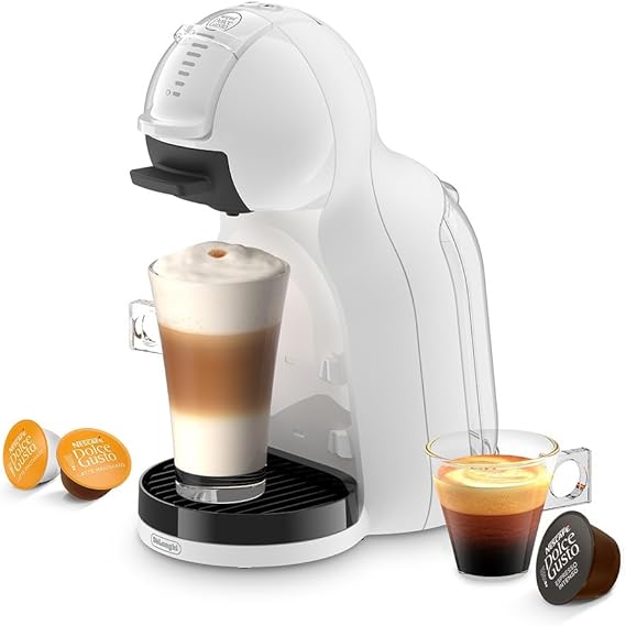 De'Longhi Nescafé Dolce Gusto Mini Me 2 – Macchina da Caffè a Capsule Compatta, Spegnimento Automatico, Bevande Calde e Fredde, Pressione 15 Bar, Bianca (EDG335.W)