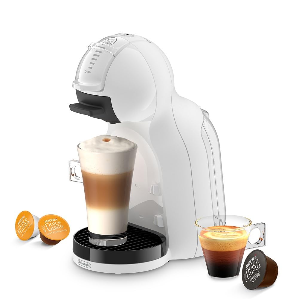 De'Longhi Nescafé Dolce Gusto Mini Me 2 – Macchina da Caffè a Capsule Compatta, Spegnimento Automatico, Bevande Calde e Fredde, Pressione 15 Bar, Bianca (EDG335.​W)
