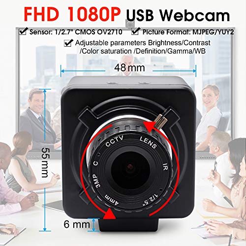 Caméra USB USBFHD01M avec objectif manuel 4mm pour vision industrielle - 6