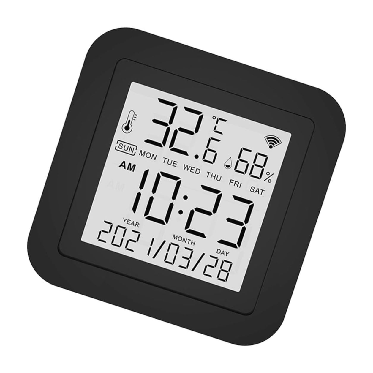 Termometro Digitale Igrometro Portatile per Interni Compatto e Preciso con Display Data e Controllo Remoto Wifi USB Sensore Temperatura e Umidità per Casa Intelligente