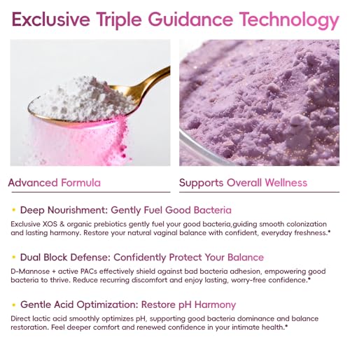 Image of Vaginal Probiotics for Women with Prebiotics & Cranberry - Dr. Formulated Feminine pH Balance Daily Supplement, Supports Vaginal Odor Control & Urinary Tract Health, 30 Servings