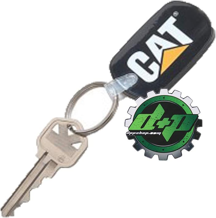 Diesel Power Plus rubber CAT keychain Caterpillar equipment KW trucker key fob chain