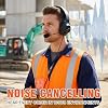 Auricular de Diadema con Reducción de Ruido para Radio con Micrófono de Brazo y PTT para Baofeng Retevis Sancom Kenwood uv5r uv 5r uv-5r rt21 rt22 Radio de 2 Pines (Oreja Grande de un Solo Lado) 6