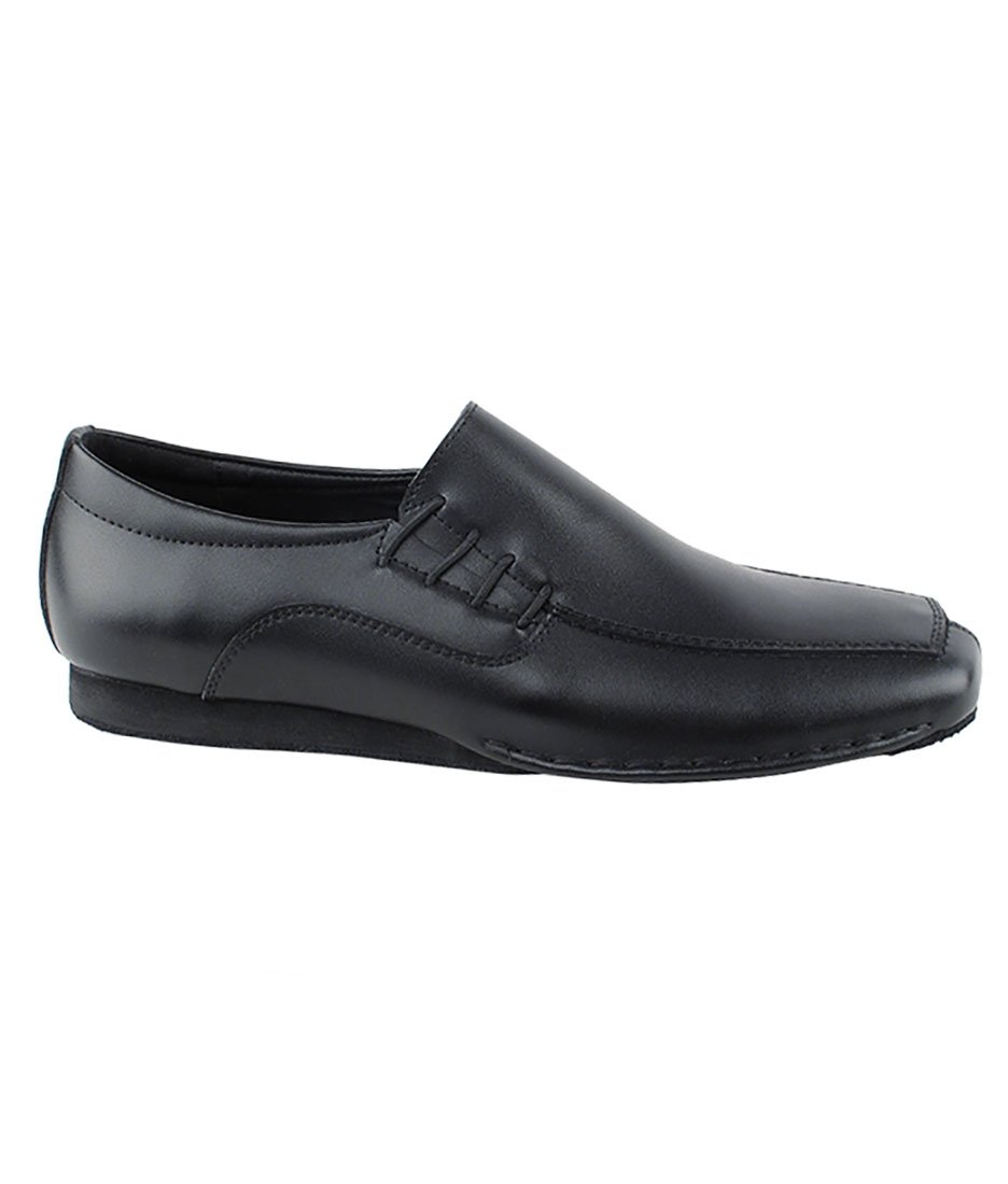 Very Fine Dance Shoes - Mens Latin, Rhythm Ballroom Dance Shoes - SERO102BBX - Flat Heel - Black Leather - 12.5