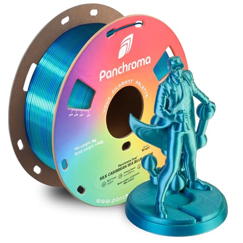 Image of Polymaker Panchroma Dual Silk PLA 3D Printing Filament, 1.75mm 1kg, Silk Caribbean Sea (Blue-Green), New and Improved Formula, Better Strength, Printing Speed & Clog-Free