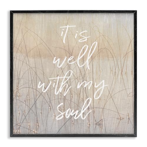 Nature Affirmation Floral Landscape, 12 x 12 Inch Framed Giclée Print