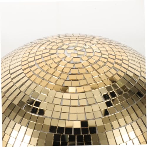 Bolas Espejadas Doradas para Decoración, 3 Piezas, Esferas Reflectoras de Vidrio con Adhesivo Trasero, Fáciles de Limpiar y Tema Años 70 para Cocinas y Fiestas de Baile miniatura 3