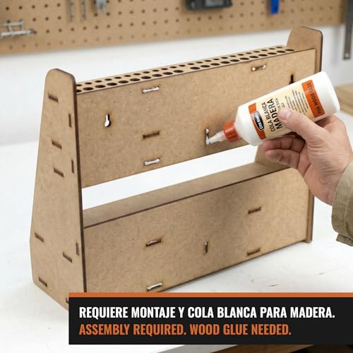 Miniatura 3 de Organizador Pinceles Herramientas Y Pinturas Para Modelismo Miniaturas Estantería Porta Herramientas Mesa Y Pared Kit Corte Láser Bellas Artes Hobby Compatible Con Vallejo Citadel Army Painter Ak