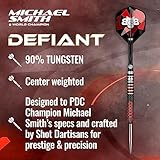 Shot! Darts Michael Smith Defiant Center Weighted 90% Tungsten Pro Throwing Darts Steel Tip Set Professional Made in New Zealand Designed Dart Flights for Women & Men Metal Tip Bar Darts for Adults - Image 4