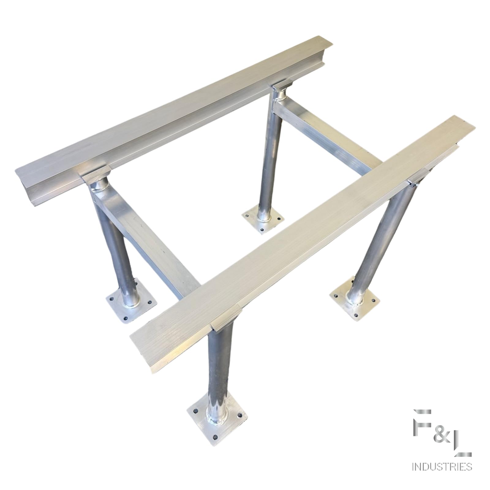F&L I-Beam in alluminio - lega 6061, guida di supporto strutturale da 91,4 cm per gambe di supporto A/C, progettata per l'approvazione del codice edilizio (approvato dal codice edilizio Miami-dade e