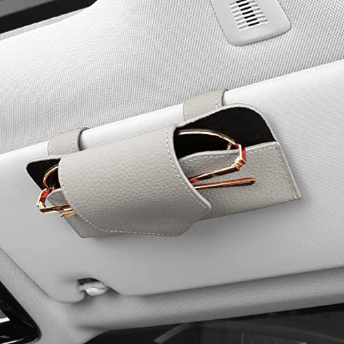 óculos carro couro - Couro Car Sunglasses Holder Case Com Fecho Magnético | Acessórios interiores au