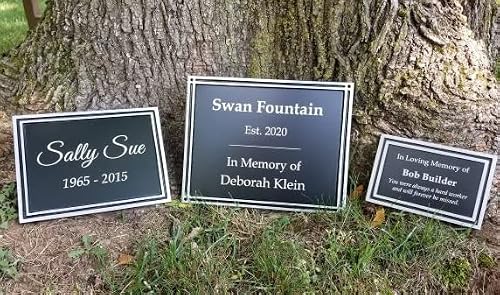 4" X 6" Outdoor Black/Silver Double Cast Aluminum Plaque - Add Up To 10 Lines Free Engraving - Personalize/Customize With Free Engraving #TOP4