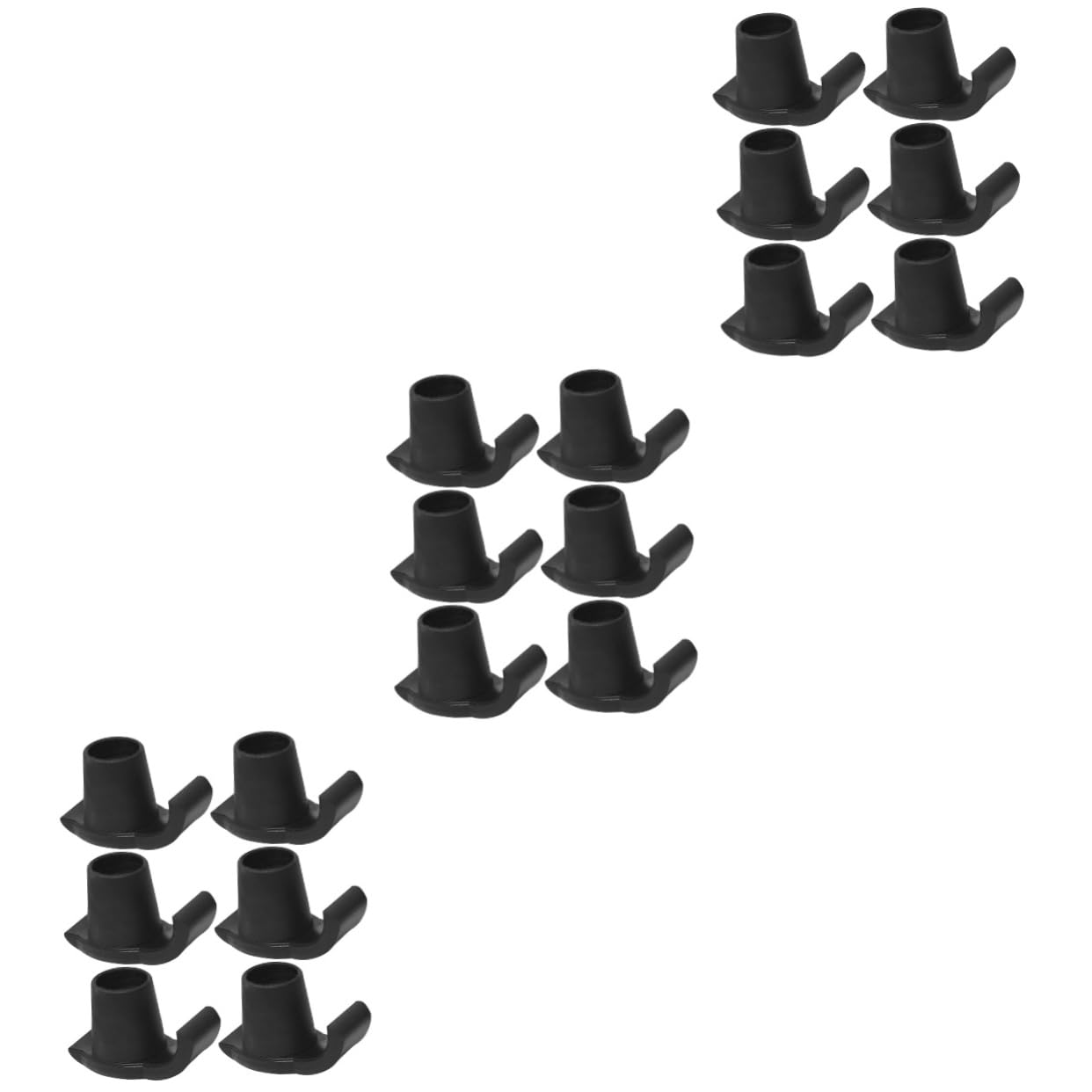 minkissy 3 Juegos Muletas Deslizadores Para Bastones De Caminar Accesorios Para Caminadores De Terreno Resbaladizo Pies De Esquí Para Andador Práctico Andador De Esquí Black 6 Piezas * 3