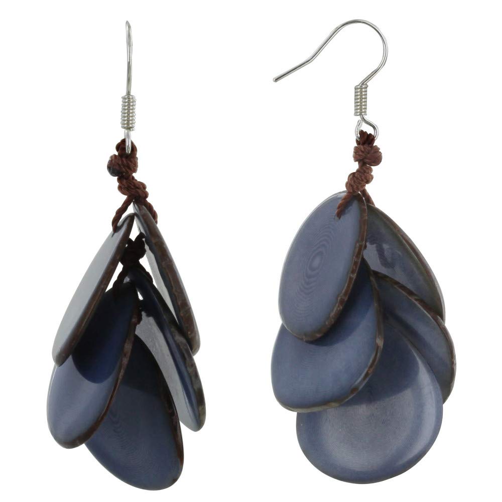 LES POULETTES BIJOUX – Orecchini A Goccia In Tagua Ricurva, Design Artigianale In Confezione Regalo - 4