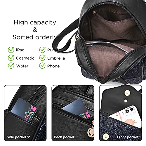 Image of I IHAYNER Girls Bowknot Cute Leather Backpack Mini Backpack Purse for Women