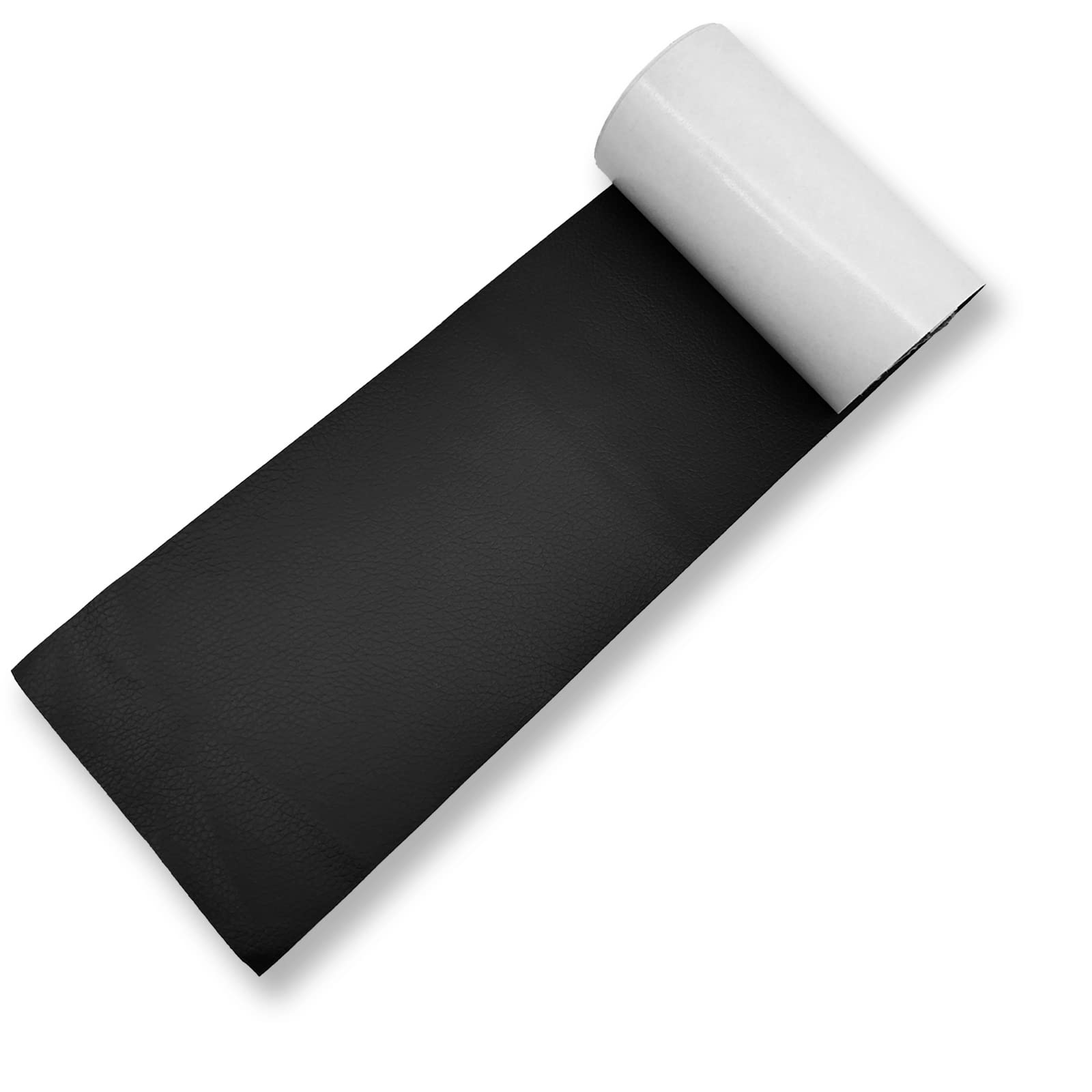 KEVWR Self Adhesive Leather Repair Patch, 4 x 63 Inches Leather Repair Tape, for Damaged Leather Furniture, Sofa Seating, Car Seats, Leather Goods (Black)