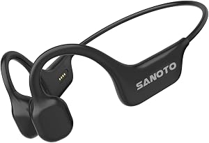 SANOTO Bone Conduction Headphones Wireless Open Ear Headphones IPX7 Waterproof Sweatproof Bluetooth Earphones Sport Headphones for Running Bicycle Cycling Workouts