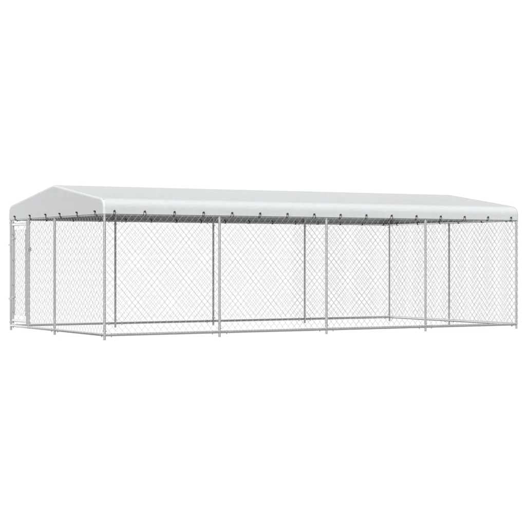 Recinto Cane 7,6x3,8x2,3 m Argento