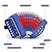 Kids Accordion, 10 Keys Control Mini Accordion Toy Gifts Easy to Play for kids Children Beginners Lightweight Musical Instrument Developmet Fit for 3 years and over(Blue)
