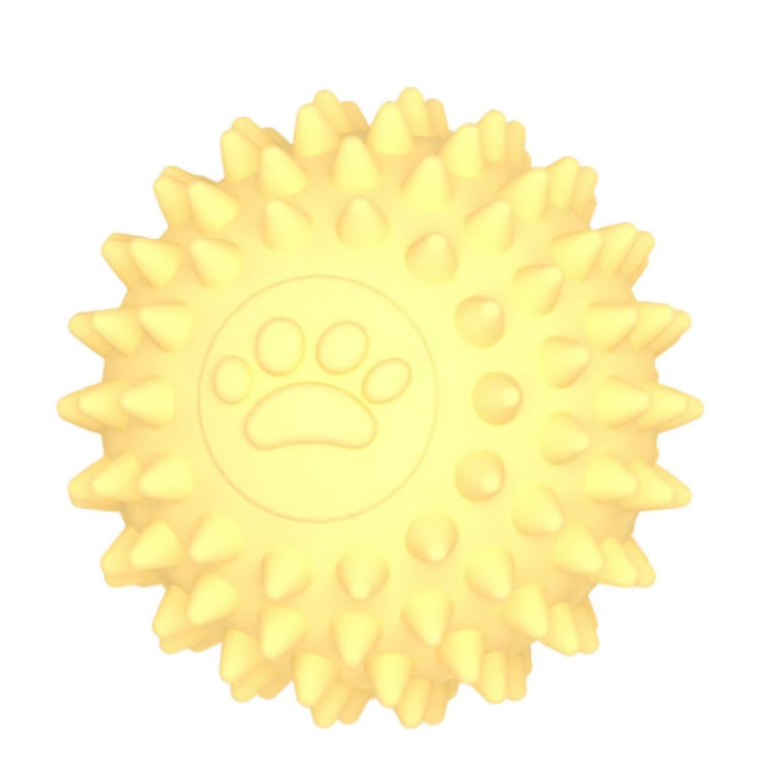 Dogs Toy Spiky Ball No Squeak Chew Toy Long Lasting Dog Toy Balls for Aggressive Chewers Dogs Puppy Teething Training Spiky Rubber Ball for Aggressive Heavy Chewers,Toy Balls | yellow