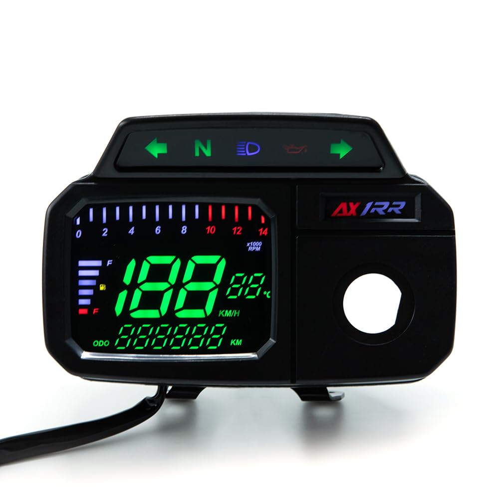 Motorcycles Digital Speedometer, Moto Speedometer with RPM Digital, Motorcycle Speed Odometer Meter Gauge Cluster Millero 100cc Digitales for Ax100-image-7