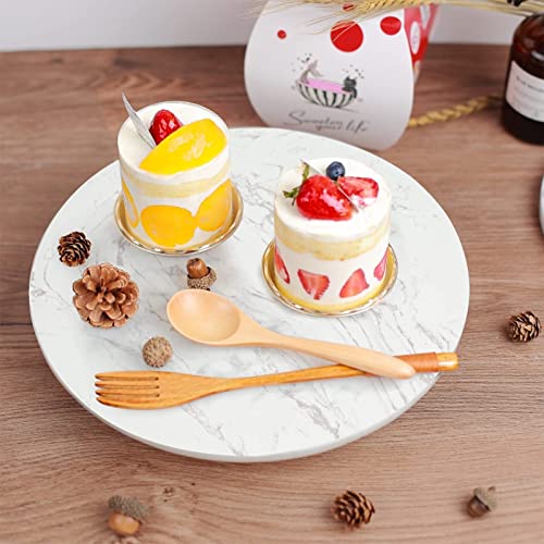 Deayou DE-CAKETURNTABLE-MARBLE-W12IN Round Marble Tray, 12 Inch Lazy Susan Board thumb #6