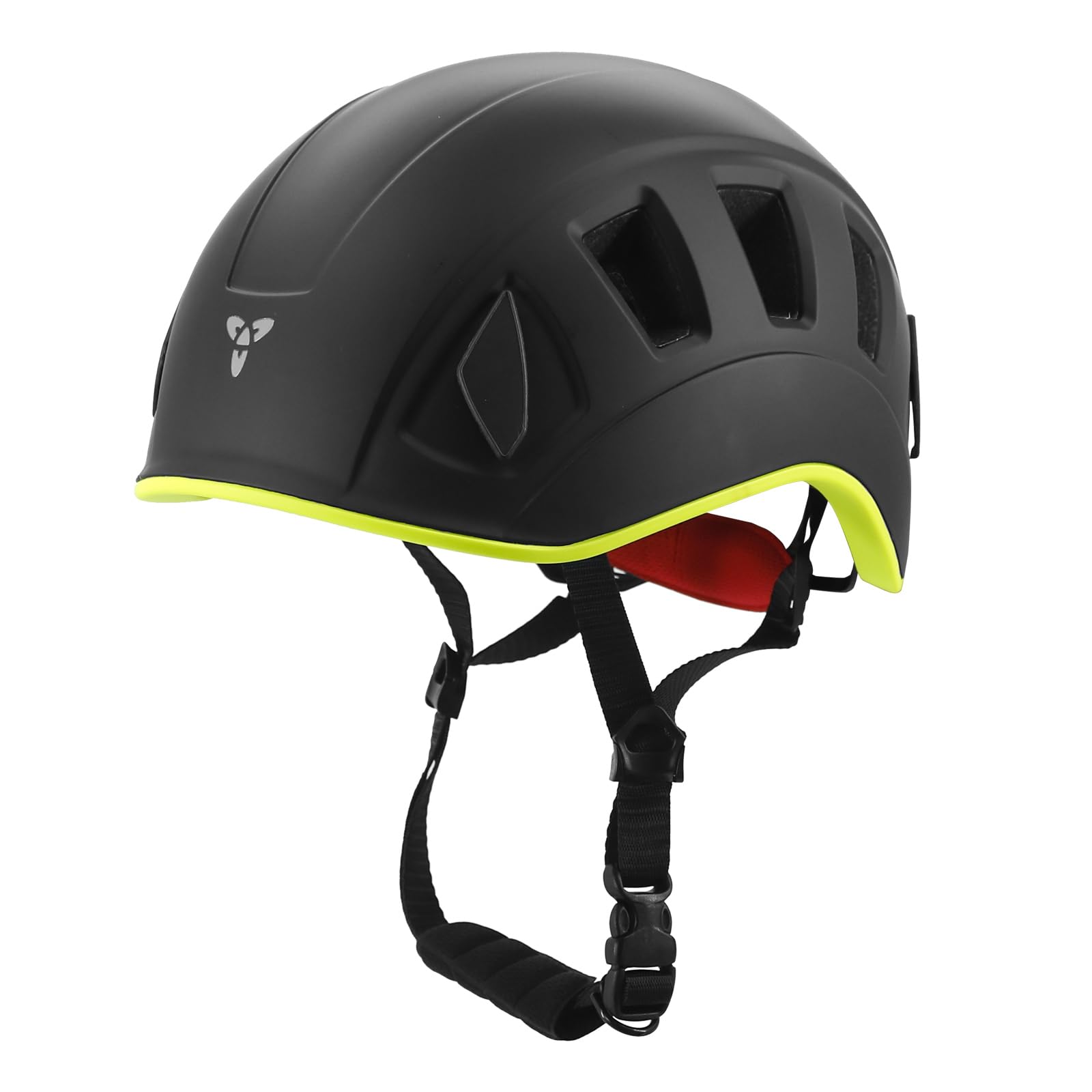 NewDoar Climbing Helmet EN 12492 Certified Half Dome Helmet Ultralight Design with 11 Ventilation Ports & Headlamp Clips for Rock/Ice Climbing, Caving, Rescue Adjustable 57-62cm (Men/Women)