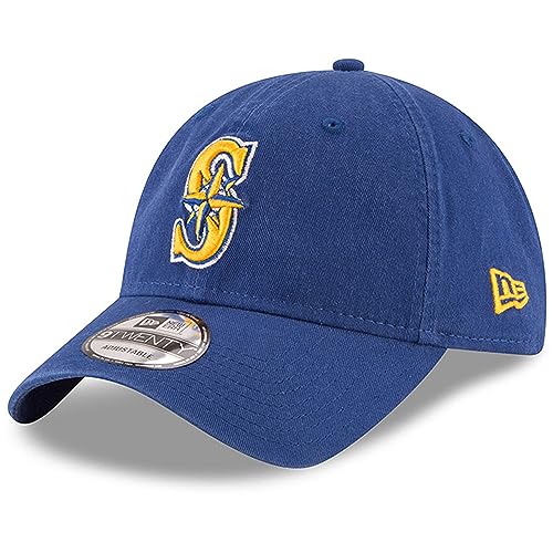 New Era Unisex-Adult MLB Core Classic 9TWENTY Team Alternate Adjustable Hat Cap One Size Fits All - Seattle Mariners Blue
