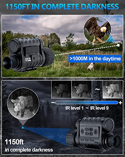 Wifi Night Vision Monocular 1150Ft In Complete Darkness Infrared Camera Telescope 12Mp Photo Video 5X Digital Zoom 6X Lens, Smartphone Ios/Android Night Gear For Hunting Camp Travel Gifts (Wg-50Plus) #TOP3