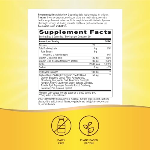 Nature's Way Alive! Hair, Skin & Nails Gummies, Advanced Beauty Formula*, with Biotin and Collagen, Strawberry Flavored, 60 Gummies (Packaging May Vary) - Image 6