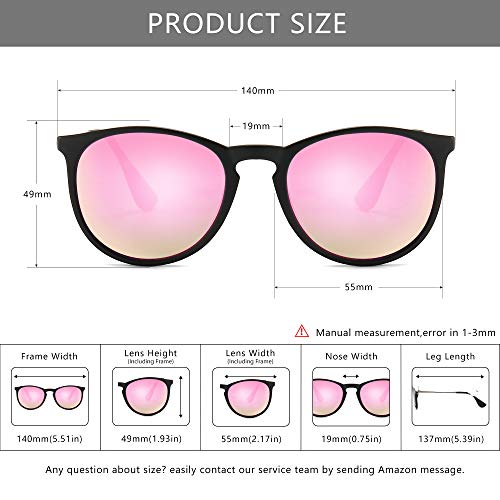 Image of SUNGAIT Premium Vintage Round Sunglasses for Women Men Classic Retro Style