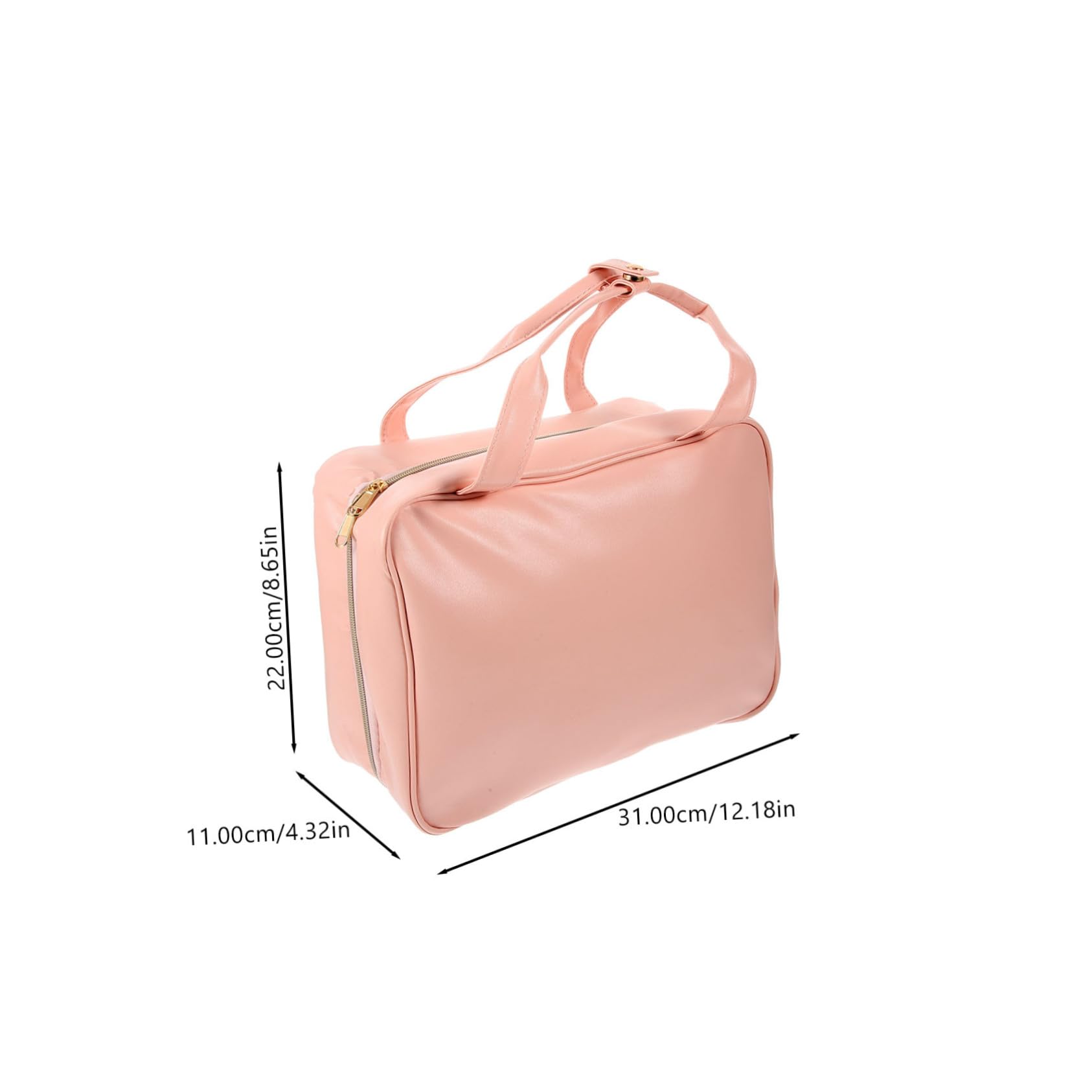 Beavorty Neceser de Viaje Colgante Bolsa de Cosméticos Múltiples Compartimentos y Asa de PU Rosa para Mujer Adecuado para Viajes y Uso Exterior