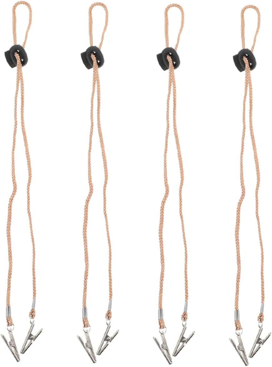 Kisangel 4pcs Napkin Clip Hat Chin Cord Removable Straps Cap Strap Adjustable for Travel Light Portable and Stylish