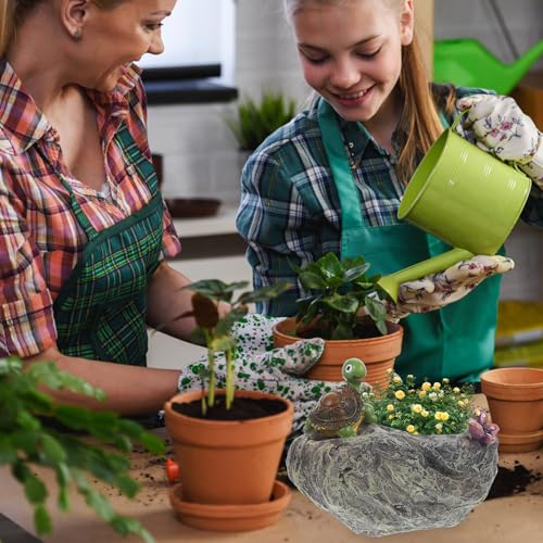 Pot de fleurs résine intérieur pour succulentes et décoration jardin