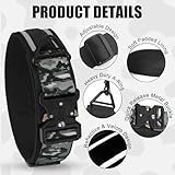Taktisches Hundehalsband Reflektierend mit Metallschnalle, Weich Gepolstertes Nylon Hundehalsband 5cm Breit Verstellbare Halsband für Mittlere Große Hunde Jagd Training Freizeit Outdoor