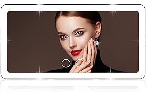 Car Vanity Mirror with LED Light and Dimmable Touch Control