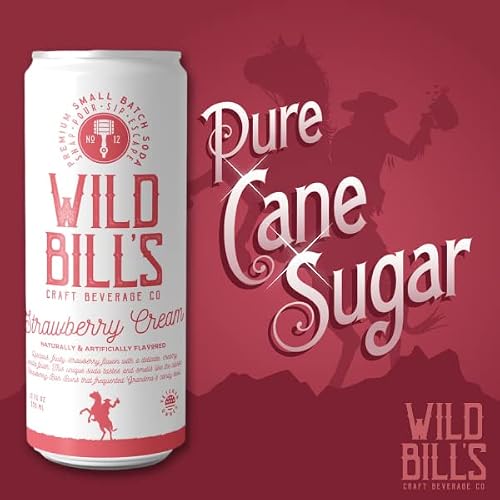 Wild Bill's Orange Cream And Strawberry Cream Soda Bundle Craft Pop Soft Drinks, Sodas Made With Pure Cane Sugar, Caffeine Free, No High Fructose Corn Syrup, Gluten Free, 12 Oz 24 Pack… #TOP6