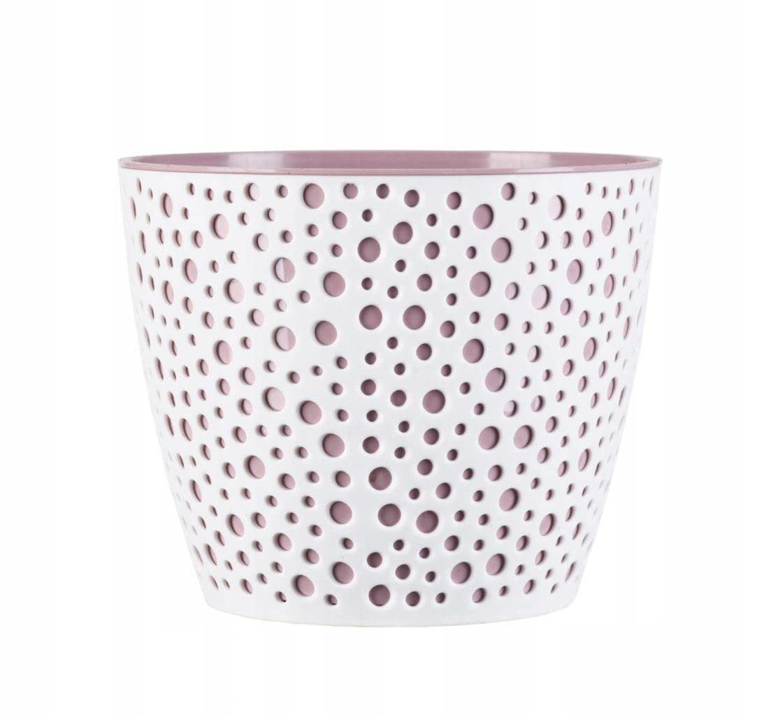 B2C Flowerpot plant pot planter Elza Plastic Crystal Modern Decorative Small Medium Large (13cm, Pink)