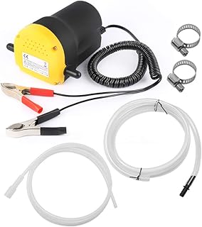 12V 60W Oil Diesel Fluid Pump Extractor Scavenge Suction Transfer Pump + Tubes for Truck RV ATV Auto Car Boat Motorcycle Vehicles Oil Change Pump Extractor