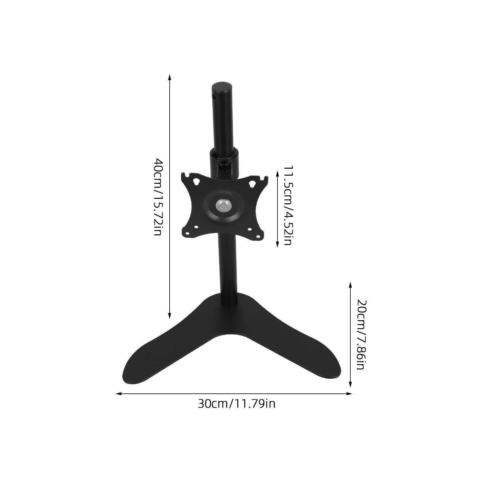Angoily Supporto per Monitor da 14-27" Rotazione a 360°, Inclinazione ±45° e Altezza Regolabile in Acciaio Laminato a Freddo per Postazioni di Lavoro Domestiche