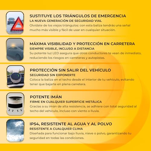 Baliza V16 DGT Homologada CH-020L con SIM