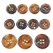 11 Pieces Genuine Natural Horn Blazer & Suits Button Set - for Blazer, Sport Coat, Uniform, Jacket (Light Brown)