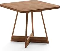 Mesa de Jantar Quadrada 90 cm Átria 1593 Carraro (Nogal Com Rosê)